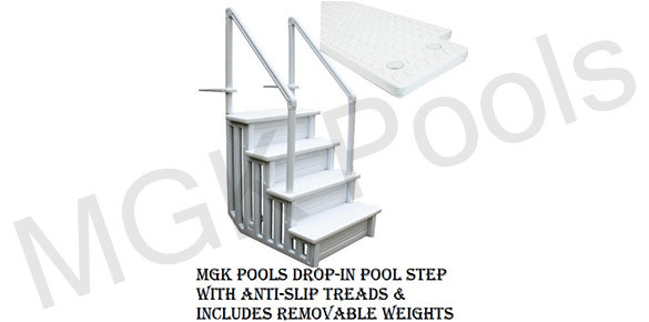 Pool Steps With Weights Drop In Steps Above Ground Semi Inground
