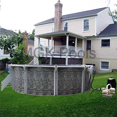 Aluminum Dauntless Oval Swimming Pool, 15 By 30 Above Ground Pool