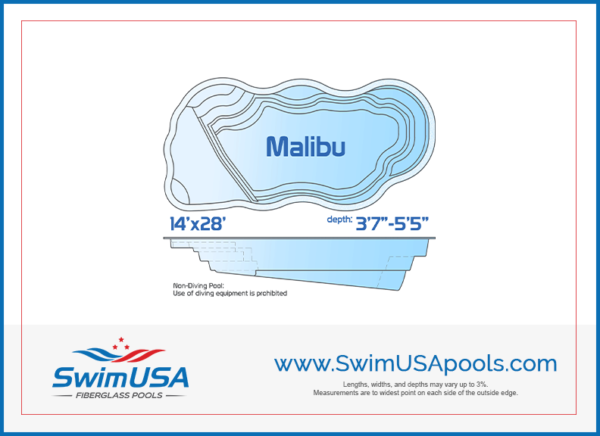 Malibu Inground Pool Dimensions